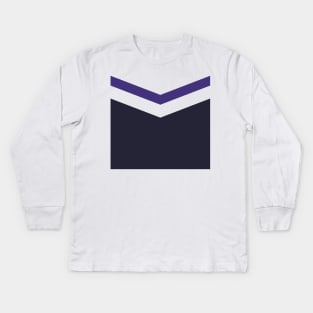 Real Madrid Retro 1996 - 97 Navy White Purple Tracksuit Kids Long Sleeve T-Shirt